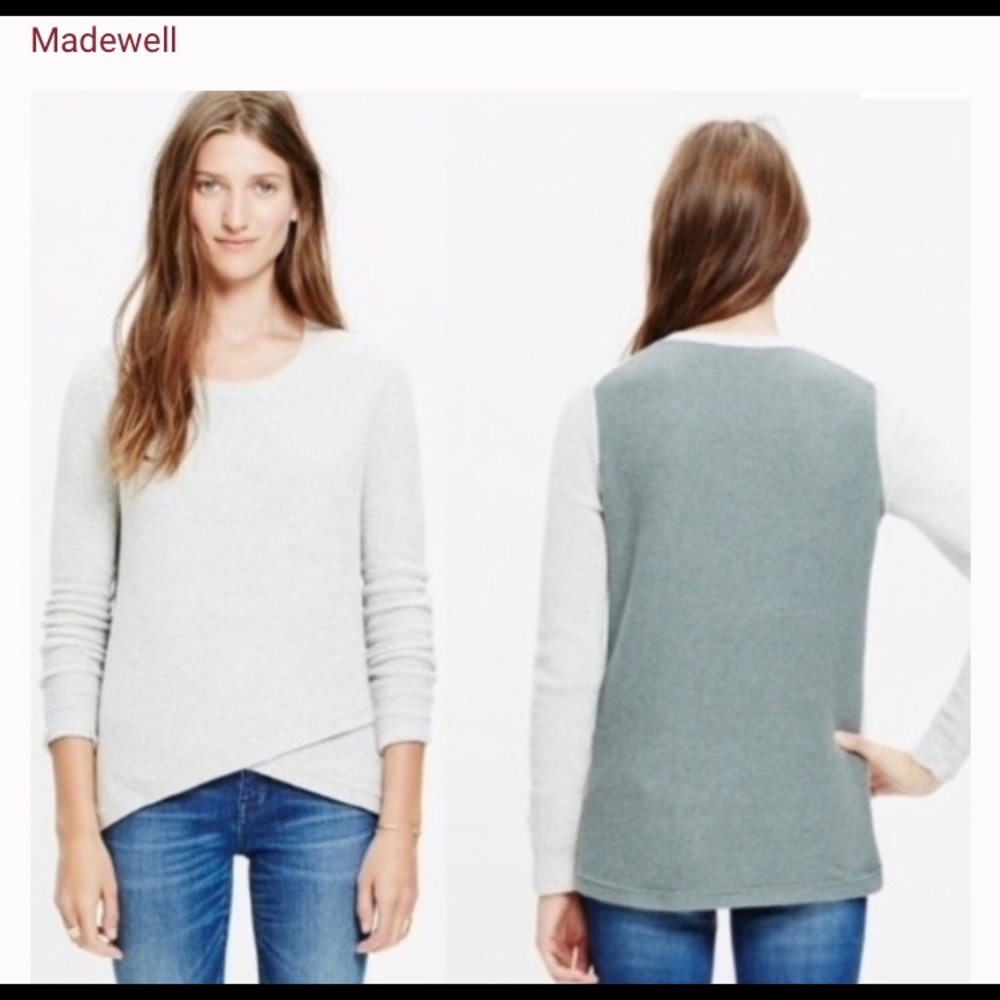 Madewell Sweater Grey/Green size medium